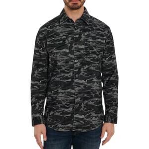 Robert Graham Lacombe Cotton Corduroy Camouflage Print Classic Fit Shirt Jacket